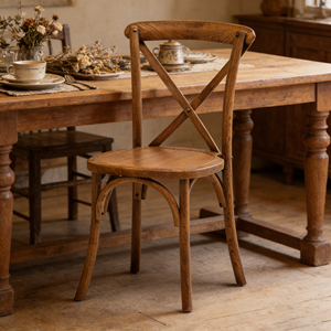 Sedia <span class=keywords><strong>da</strong></span> Pranzo Moderna <span class=keywords><strong>in</strong></span> <span class=keywords><strong>Legno</strong></span> Massello/Cuscino/Rattan con Schienale Incrociato per Ristoranti e Hotel, Arredamento per Soggiorno - Product Image 6