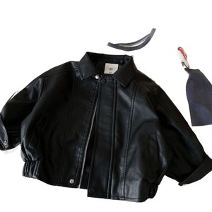 Chaqueta de Cuero para Niños To Bang Chen, Chaqueta Corta con Cierre y Manga Corta para Primavera - Product Image 5