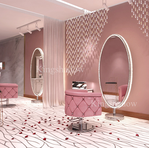 Juego <span class=keywords><strong>de</strong></span> Muebles para Salón <span class=keywords><strong>de</strong></span> Belleza <span class=keywords><strong>2022</strong></span>, Estaciones <span class=keywords><strong>de</strong></span> Espejo para Estilistas, Estación <span class=keywords><strong>de</strong></span> Maquillaje con LED - Product Image 1