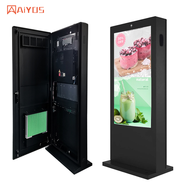 55 Inch 3500Nits Waterproof Lcd Led Advertising Player Digital Signage Outdoor Stand Screen Display