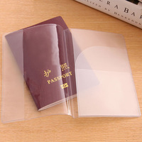 Porte-passeport de voyage transparent en PVC imperméable, porte-cartes d'identité, porte-cartes de crédit, étui de protection