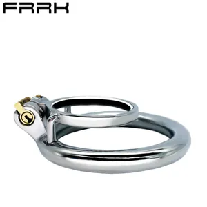 New Design Male Stainless Steel Men's Flat Steel Chastity Lock Cock Rings Male Sex Toy Man Adult Sex Toys For Man