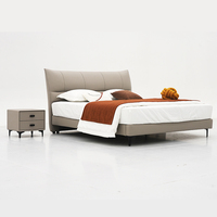Lit Modulaire Confortable en Cuir Luxe Moderne Taille King/Queen avec Revêtement Doux et Garantie de 3 Ans pour Appartement et Chambre à Coucher
