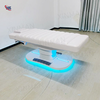 Lit esthétique médical du visage à 4 moteurs personnalisé de luxe Table de massage de lit cosmétique de salon de beauté électrique pour le traitement des cils