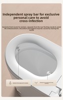 805 P-Trap Siège de toilette intelligent avec bidet intégré, fonction de lavage, couvercle automatique et siège chauffant