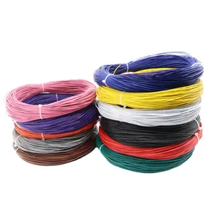 300ตะขอขึ้น OEM สายไฟฟ้า600-22AWG V 18เกจฉนวน FEP แกนเดี่ยวทองแดงแข็งควั่นกระป๋องทองแดง