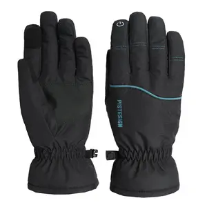 Guanti sportivi personalizzati resistenti all'acqua invernali guanti da bici uomo donna dito pieno con la toppa del palmo in PU antiscivolo