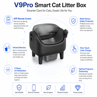 Bac à litière intelligent pour chat à ouverture supérieure, caméra rotative à 360 degrés, contrôle par application, nettoyage automatique, contrôle des odeurs, matériau ABS, grande capacité