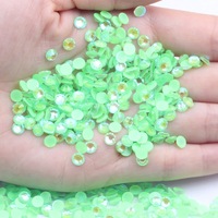 YWJC 10 Warna SS6-SS30 Glitter Flat Back DIY Kristal Rhinestones AB Berkilau Luminous Rhinestones Seni Kuku Kristal