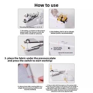 ポータブル 家庭用 電動ソーイングキット 多機能ミニハンドミシン 厚物 DIY ハンドメイド プラスチック製 - Product Image 3