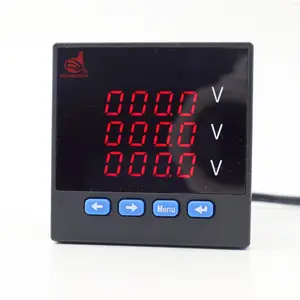 Smart LED 3- phase digital voltage and ampere panel meter with RS-485