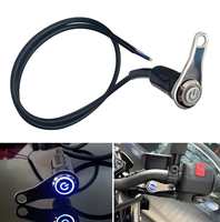 Interrupteur électronique LED pour moto, marche/arrêt, montage sur guidon, alliage d'aluminium, étanche IP65, 12V, phares antibrouillard, bouton poussoir pour klaxon