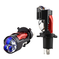 Kit de phares LED 3 couleurs A17s H4 9003 HB2 HS1 Mini projecteur triple lentille 10000LM Feux de route/croisement Électrovanne 6500K/3000K/4300K
