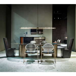 Luxury NEW Design Dining Room Furniture OVAL Table Stainless Steel Base <b>Marble</b> <b>Top</b> Smart Tables for Home C9348 Stainless Steel D - Product Image 3