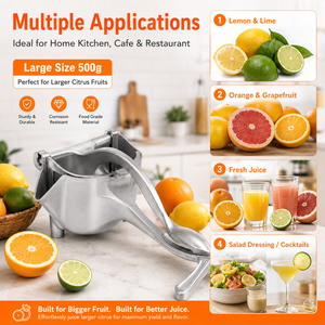 Exprimidor <span class=keywords><strong>Manual</strong></span> de Cítricos de Aleación de Aluminio, Grande, 500g, para Limón, Naranja, Pomelo, para Cocina, Restaurante, Personalizado, OEM, Venta al Por Mayor - Product Image 3