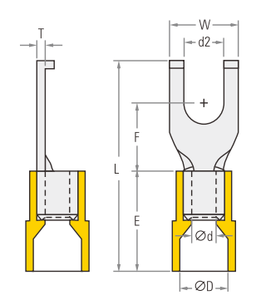 Màu xanh vàng đỏ PVC nhà ở Pre cách điện cách điện thiết bị đầu cuối Pre cách điện thiết bị đầu cuối solderless thiết bị đầu cuối kết nối - Product Image 2