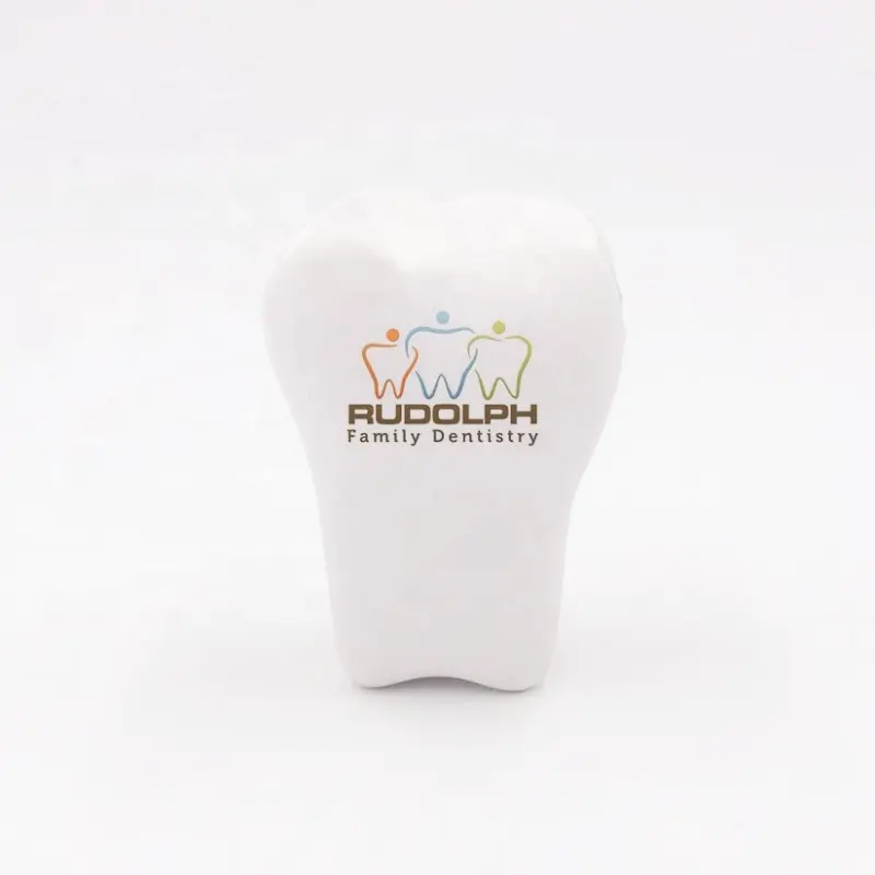 Promotional Hand Therapy Anti Stress Balls Promotional Custom LOGO Printed Tooth Stress Ball Wholesale Shapes PU Stress Ball