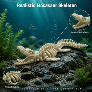 Figura <span class=keywords><strong>De</strong></span> Esqueleto <span class=keywords><strong>De</strong></span> Dinosaurio Modelo <span class=keywords><strong>De</strong></span> Cráneo <span class=keywords><strong>De</strong></span> Mosasaurio En Resina Decoración Acuario Halloween Hogar Regalo - Product Image 3