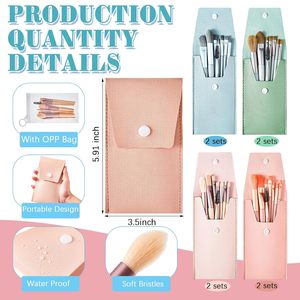Premium <b>Mini</b> 8pcs Travel Makeup Brushes Gift Set Soft Synthetic Bristles Cosmetics <b>Tools</b> Eyeshadow Face Blush Make up Brush <b>Kit</b> - Product Image 3