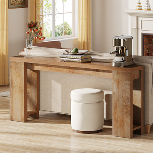 US Local 70.9-Inch Extra Long <strong>Console</strong> <strong>Table</strong>, Farmhouse Wood Sofa <strong>Table</strong> Behind Couch, <strong>Narrow</strong> Entryway Accent <strong>Table</strong> - Product Image 4