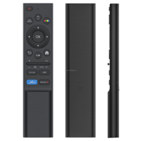 Control Remoto Inteligente para TV con Voz y Bluetooth de 22 Teclas, Control Remoto Inalámbrico con Aprendizaje IR, Carcasa de ABS, OEM ODM Personalizado para Smart TV y Android TV Box