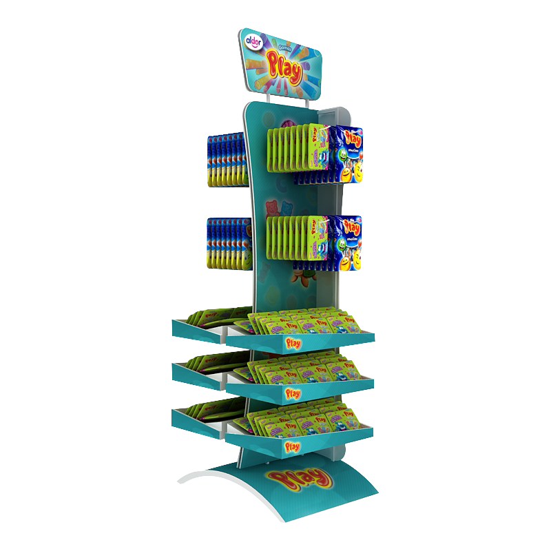 Modern Customized Metal Display Rack for Candy Stores for Supermarkets and Stores Candy Shelf Display — view 6