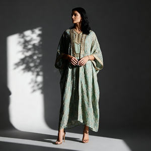 Vestido Abaya de Poliéster con Bordado Personalizado al por Mayor, Elegante y Moderno, para Mujeres Musulmanas - Product Image 2