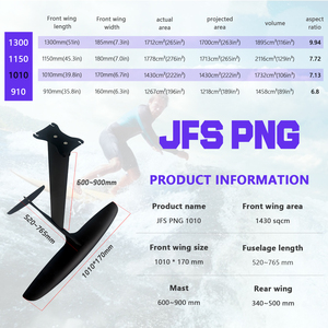 โรงงาน OEM/ODM JFS-Axis Foil PNG 1010 คาร์บอนไฮโดรฟอยล์บอร์ด ปีกหน้าสำหรับซัพเซิร์ฟ ซีรีส์ปั๊มแอนด์ไกลด์ ไฮโดรฟอยล์ JFS SP PNG - Product Image 5