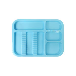 Médical Chirurgical Désinfection Plat Dentaire Bouche Miroir Pince À Épiler Sonde En Plastique <span class=keywords><strong>Instrument</strong></span> Plateau Divisé Split Dentiste Boîte De Placement - Product Image 6