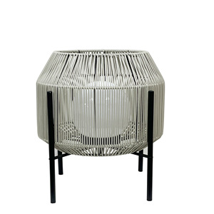 Lampe de jardin en rotin d'extérieur LED étanche pour pelouse, cour, éclairage d'ambiance pour maison, villa, décoration paysagère - Product Image 5