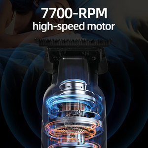 Recortadora de Pelo Profesional de Alta Velocidad 7700 rpm, Máquina de Barbería con Batería de 1600 mAh y 180 Minutos de Autonomía, Cuchilla Zero Trimmers S1082, Motor de 7700 rpm - Product Image 6