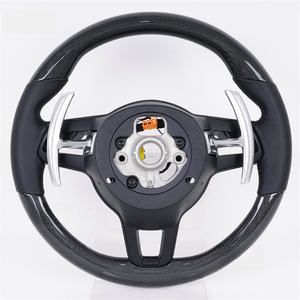 Volant de voiture en cuir de fibre de carbone accessoires de voiture personnalisés pour Porsche Panamera Macan Cayenne <span class=keywords><strong>918</strong></span> 911 718 970 971 958 - Product Image 6