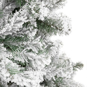 Hiện Đại Sang Trọng Ráp Rơi Tuyết Trang Trí Pre Lit Thông <span class=keywords><strong>Cone</strong></span> Chiếu Sáng Nhân Tạo PE Trắng Xanh Đổ Xô Cây Giáng Sinh - Product Image 4