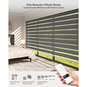 Persianas Inteligentes Motorizadas ZSTARR Zebra Blinds One 6 16 con Control Remoto para Múltiples Ventanas, Compatibles con Google Assistant y <span class=keywords><strong>Amazon</strong></span> Alexa - Product Image 2