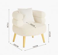Fauteuil de salon de luxe haut de gamme pour une personne, chaise de loisirs pour chambre à coucher, chaise de dressing