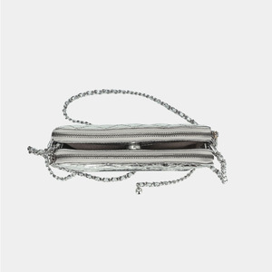 Zenos Silver Genuine Leather Quilted Crossbody Bag Women French Style <b>Small</b> Chain Shoulder Bag Luxury High End Fashion <b>Handbag</b> - Product Image 5
