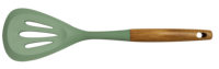 Nouvel ensemble d'ustensiles de cuisine 6 pièces en silicone avec manche en bois – Louche, pince, spatule, fouet – Robuste, sans BPA, qualité alimentaire – Cadeau idéal pour la cuisine