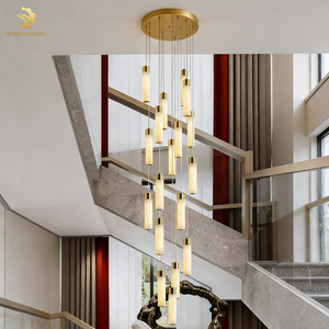 Lámpara Colgante Moderna y Económica para Escaleras de Hotel Villa Long Alabaster, Ideal para Grandes Proyectos de Fábrica - Product Image 1