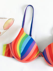 Nuevo Bikini de Playa Sexy a Rayas para Mujer, Estilo Europeo y Americano, Traje de Baño de Tres Piezas, Superventas - Product Image 4