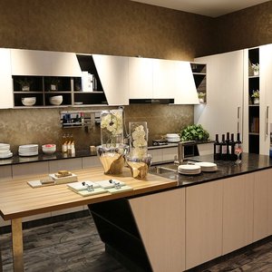 Modular Kitchen Designs Stainless Steel Hardware Lacquer Kitchen Cabinet Furniture