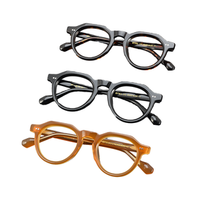 Yüksek kaliteli optik reçete anti-mavi ışık gözlük Unisex katı tam jant hafif dayanıklı Vintage asetat çerçeve - Product Image 1