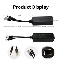 Splitter Injector PoE 48V ke 12V 100mbps, Pemisah PoE DC Daya Tinggi untuk Kamera Non POE