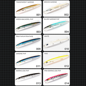Esche Artificiali Minnow a Corpo Rigido da 143mm, 173mm, 208mm, 14g, 23g, 33g, Galleggianti per la Pesca al Trevally - Product Image 5