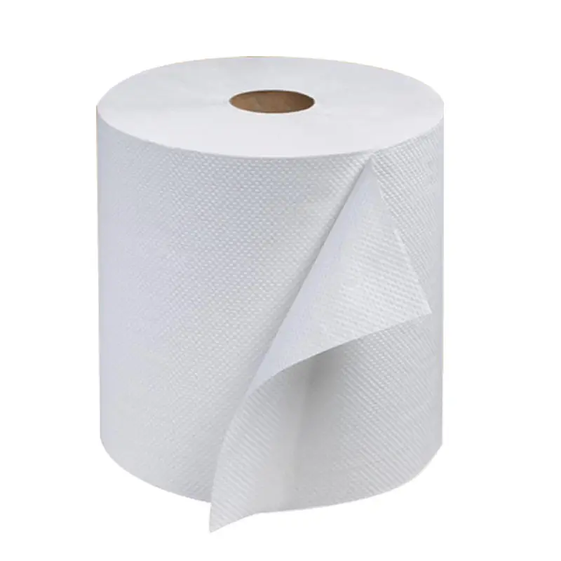 Hochwertiges Seidenpapier 1 Lag 100% industriell recycelt weißes Küchenpapier Handtuchrolle mit Logo