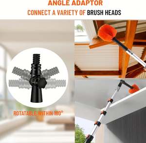 Langstrecken-Teleskopstange Leichtgewichtige Aluminium-Verlängerungsstange mit Universalschraubspitze für Reinigungswerkzeuge - Product Image 5