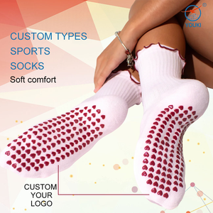 <span class=keywords><strong>Calcetines</strong></span> de Yoga de punto de equipo blanco primavera absorbente de sudor para adultos Pilates Fitness correr deportes mujeres YOUKI al por mayor - Product Image 1