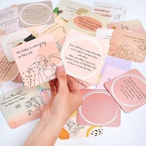 Tarjetas de Afirmación de Embarazo HBC para Futuras Mamás - Mazo de Cartas Motivacionales Positivas, Tarjetas de Bienestar Personalizadas con Impresión UV, Regalo - Product Image 1