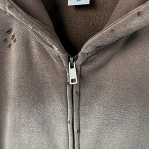 <span class=keywords><strong>Felpa</strong></span> con cappuccio <span class=keywords><strong>oversize</strong></span> da uomo con zip, stile vintage, lavaggio acido, pesante 400gsm, effetto distressed, tinta unita, casual, alla moda, all'ingrosso - Product Image 6