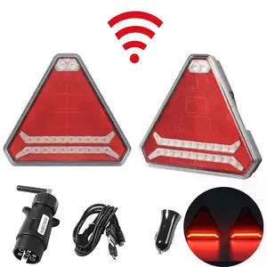 Emark đèn không dây không thấm nước IP67 di động xe tải Trailer xe buýt đuôi ánh sáng Kit tam giác phía sau đèn LED kết hợp phanh Sương Mù Ánh Sáng - Product Image 1