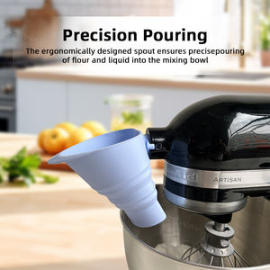 Corong tepung bantuan dapur Premium UNTUK Mixer berdiri corong bentuk kustom mudah digunakan & dibersihkan corong lipat silikon - Product Image 6